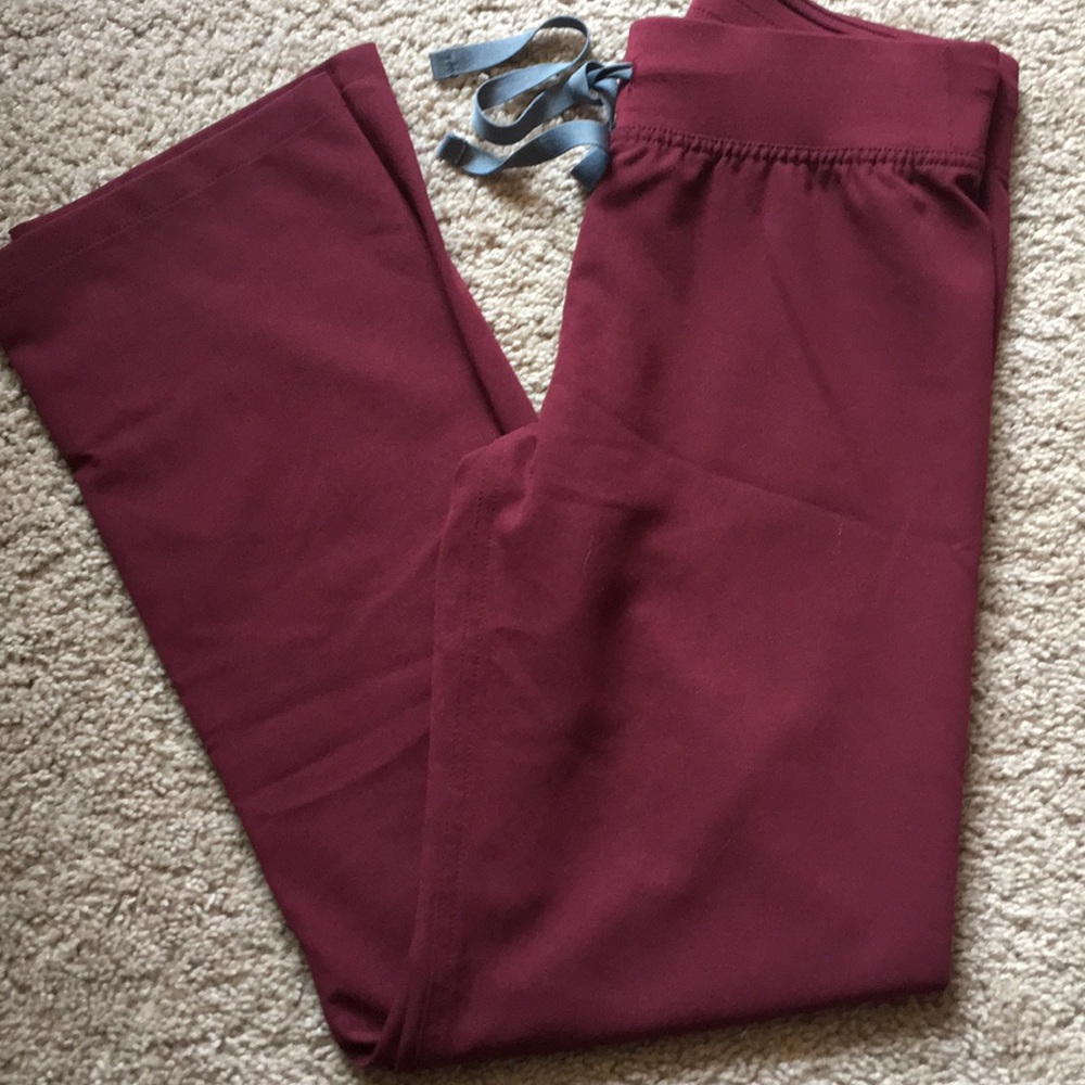 Burgundy Figs Scrub Pants